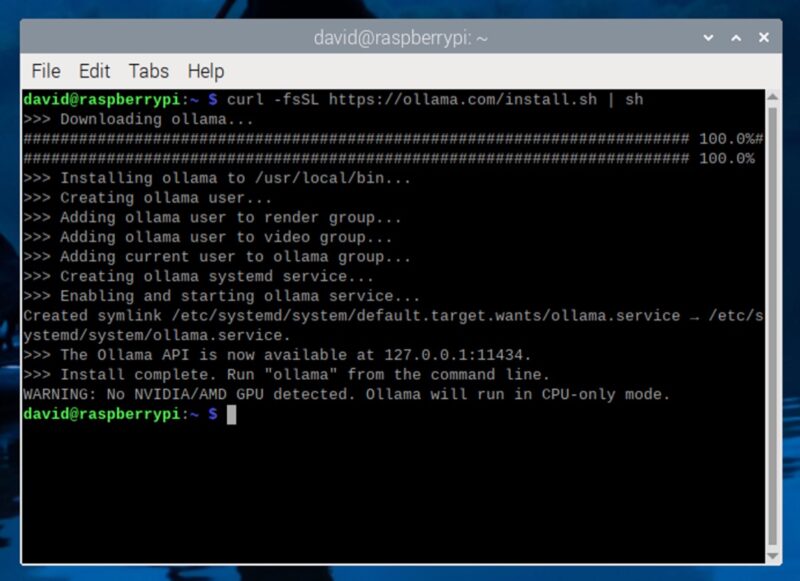 Ollama Installation Finished