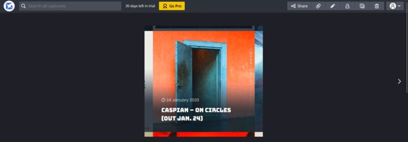 Using Gyazo to take a screenshot on Windows PC. 