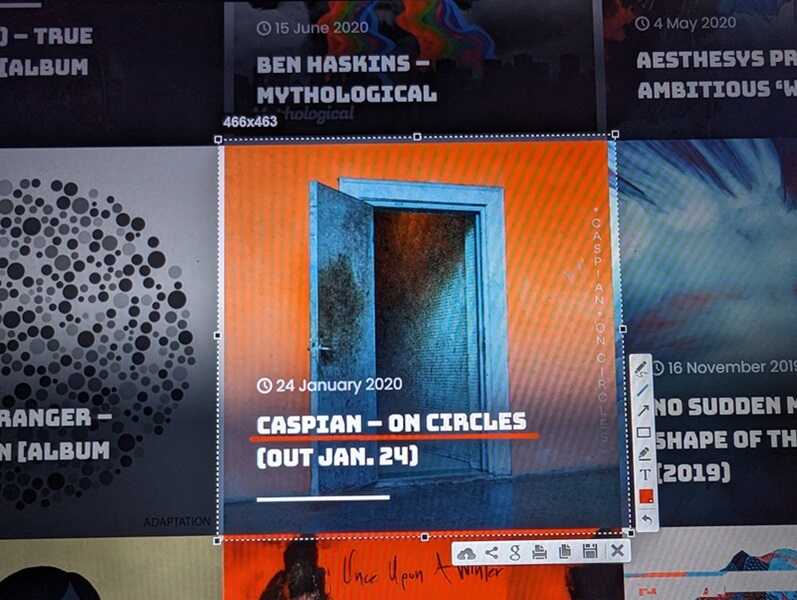 Using Lightshot to take a screenshot on Windows PC. 
