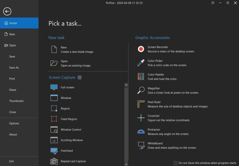Using PicPick to take a screenshot on Windows PC. 