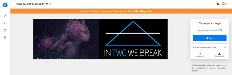 Using Zight to take a screenshot on Windows PC. 