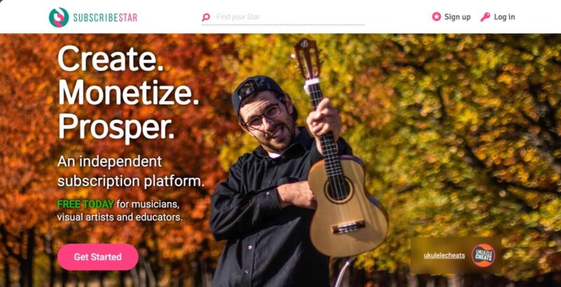 Subscribestar Website Screenshot