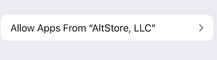 allow altstore apps in your ios settings