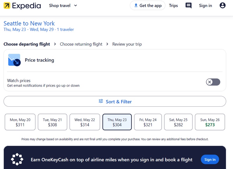 Expedia a low-cost website to book cheap flights plus get benefits.