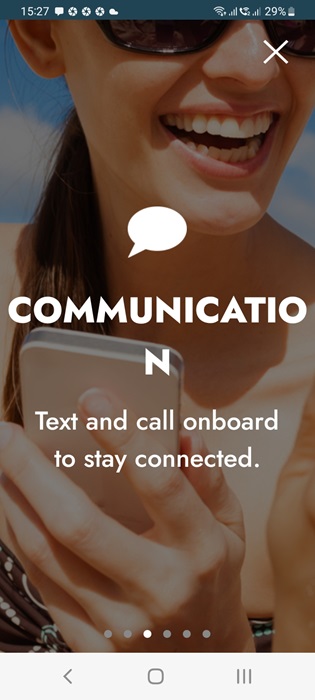 Norwegian Cruise Line Android app helps you connect in open wide sea and send unlimited text.