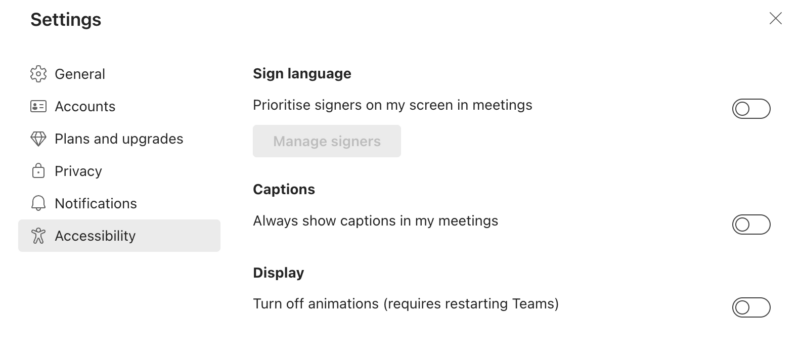 Microsoft Teams Accessibility Features