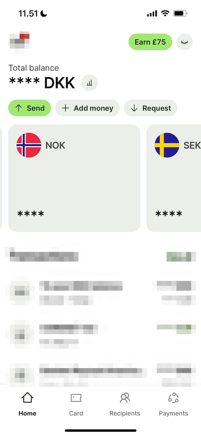 the wise app user interface