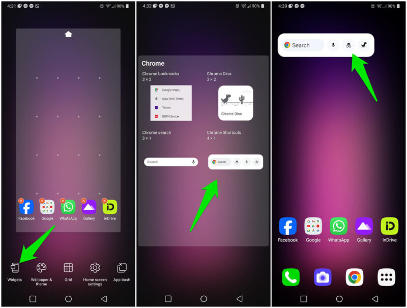 Add Incognito Mode Widget Android