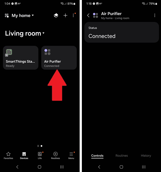 Connecting Air Purifier to SmartThings.