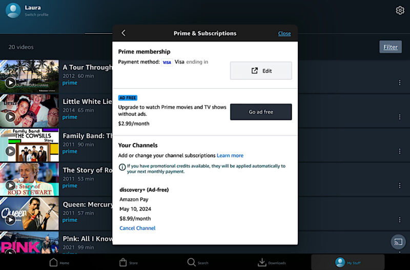 Amazon Prime Video Subscription No Ads