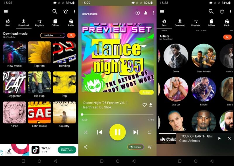 MP3 Downloader app interface overview.