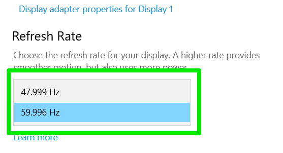 Change Display Refresh Rate