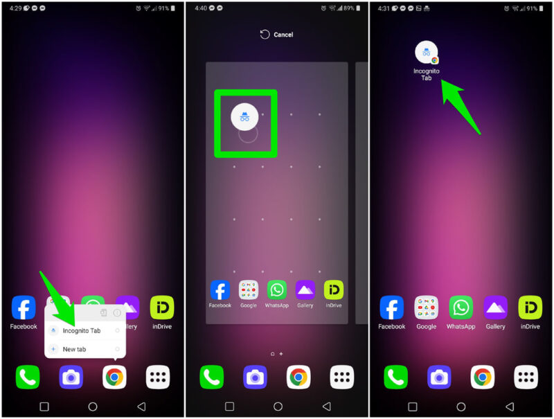 Chrome Incognito Mode Home Screen Icon