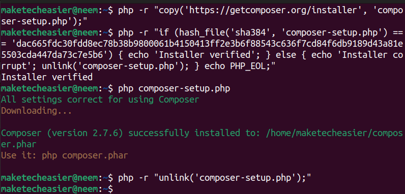 Composer Installation