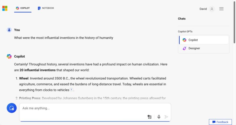 Copilot Free Use Example