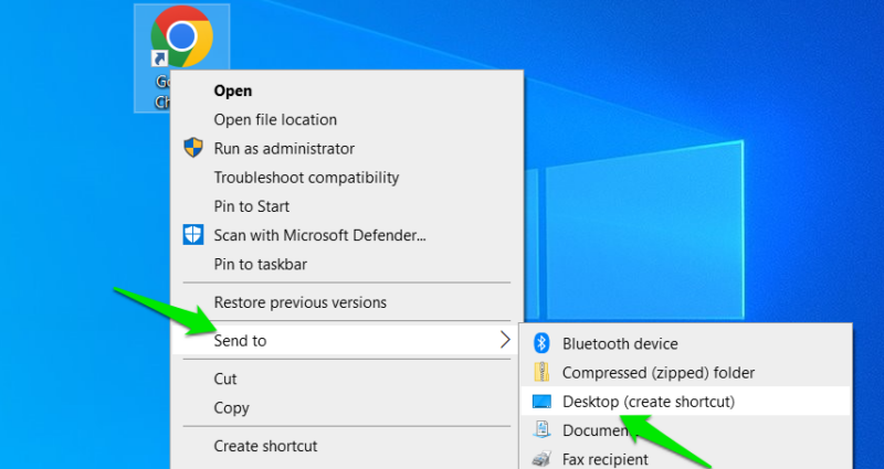 Create Chrome New Shortcut