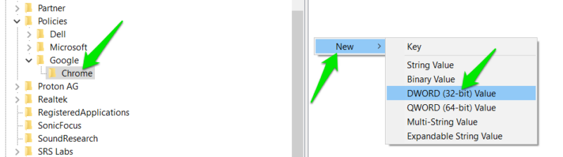 Create Incognito Mode Entry