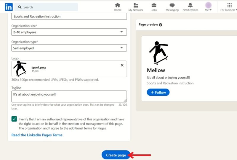 Adding details for new company page on LinkedIn. 