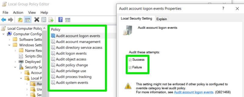 Enable Account Audits