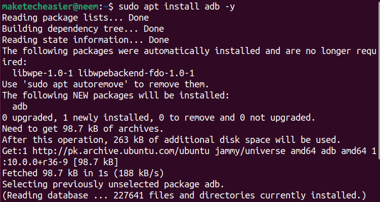 Install adb