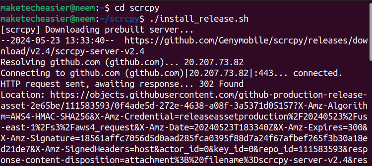 Install Latest Scrcpy