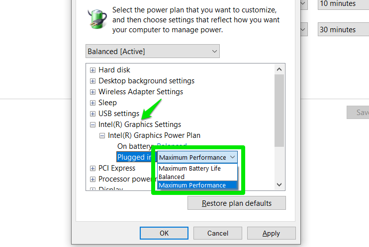 Integrated Graphics Settings