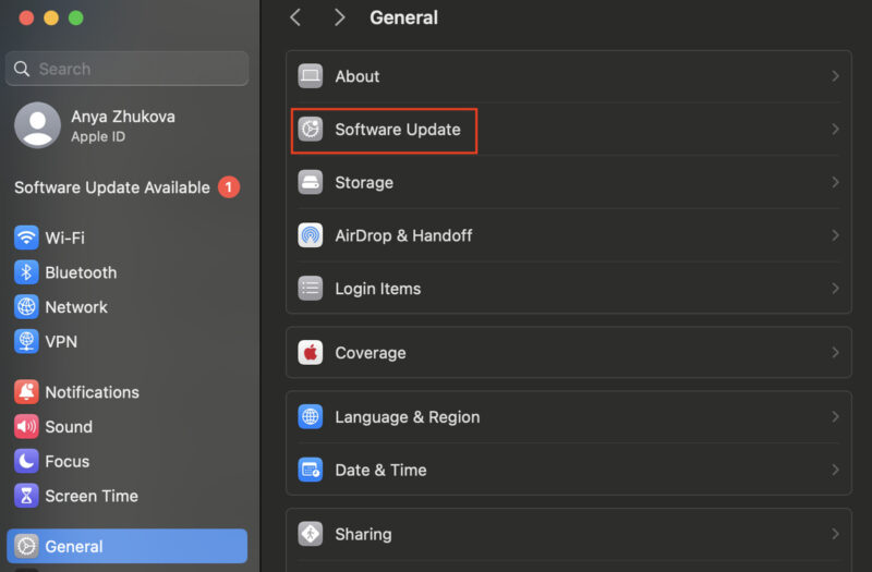 macOS Software Update