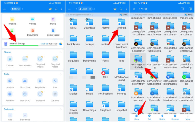 Move Game Progress File