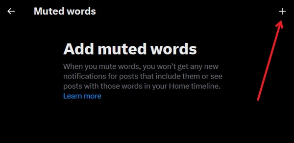 Pressing on "+" button in Twitter on PC.