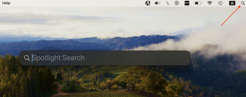 Open Spotlight Search