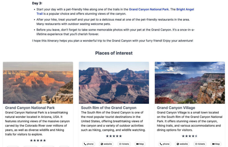 Roam Around Trip Planning Ai Tool