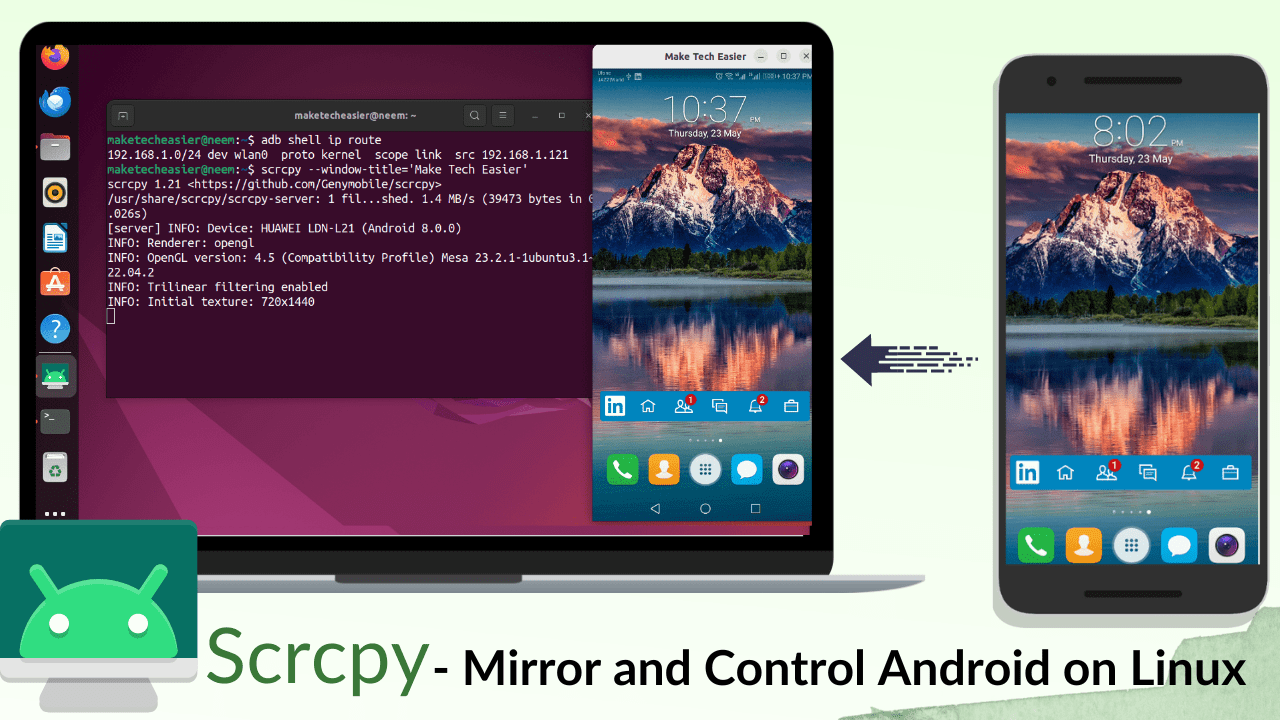 Use Scrcpy to Mirror and Control Android on Linux