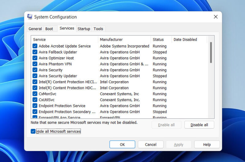 System Configuration In Windows