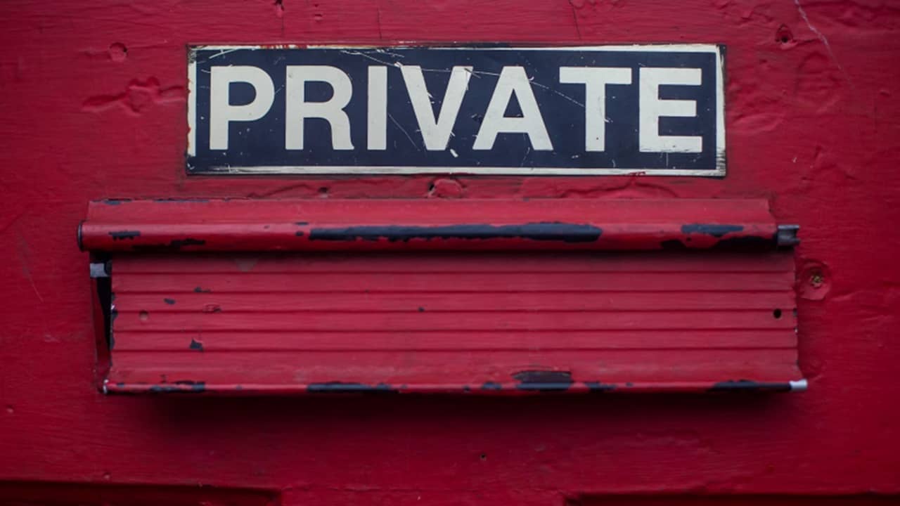 A private mail box showcasing secure email services.