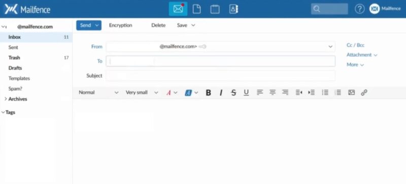 Sending an email with Mailfence