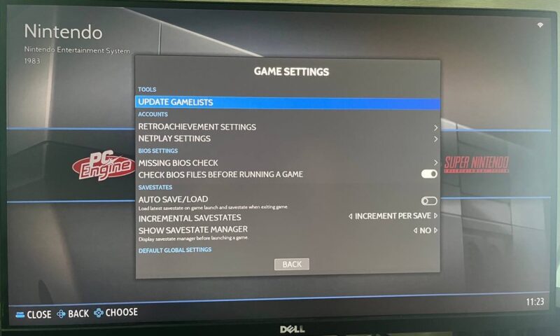 Update Game List Batocera