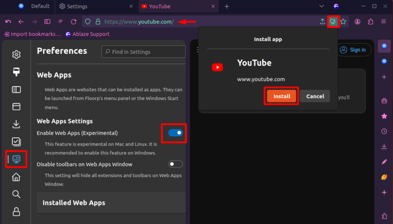 Web App Installation