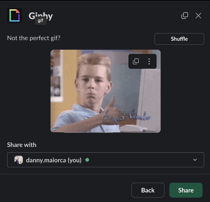 Add Gif In Slack