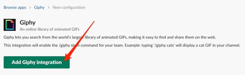 Add Giphy Integration Button