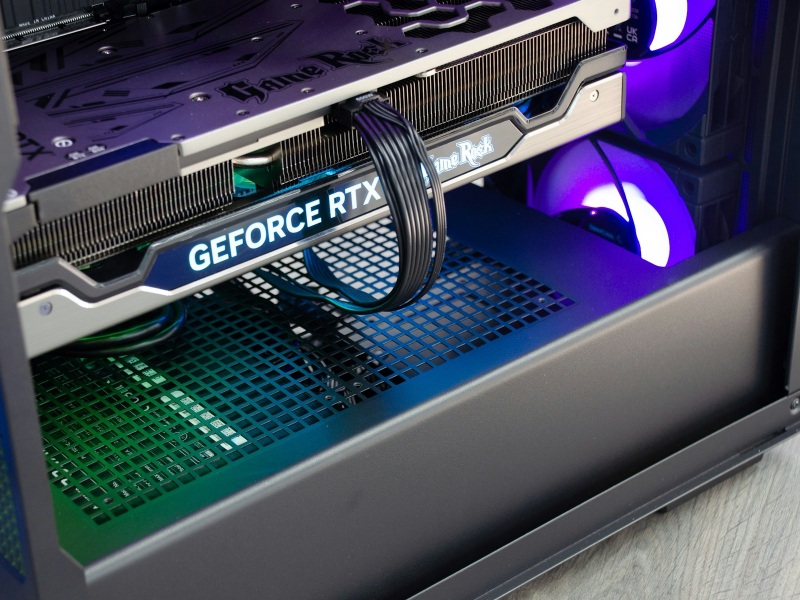 A graphics card inside a PC