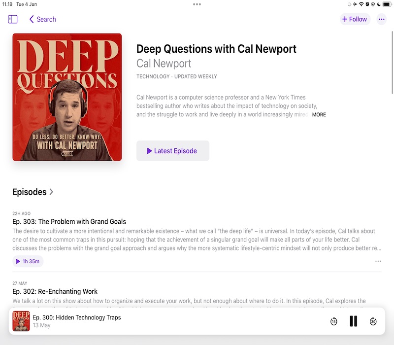 Deep Questions with Cal Newport