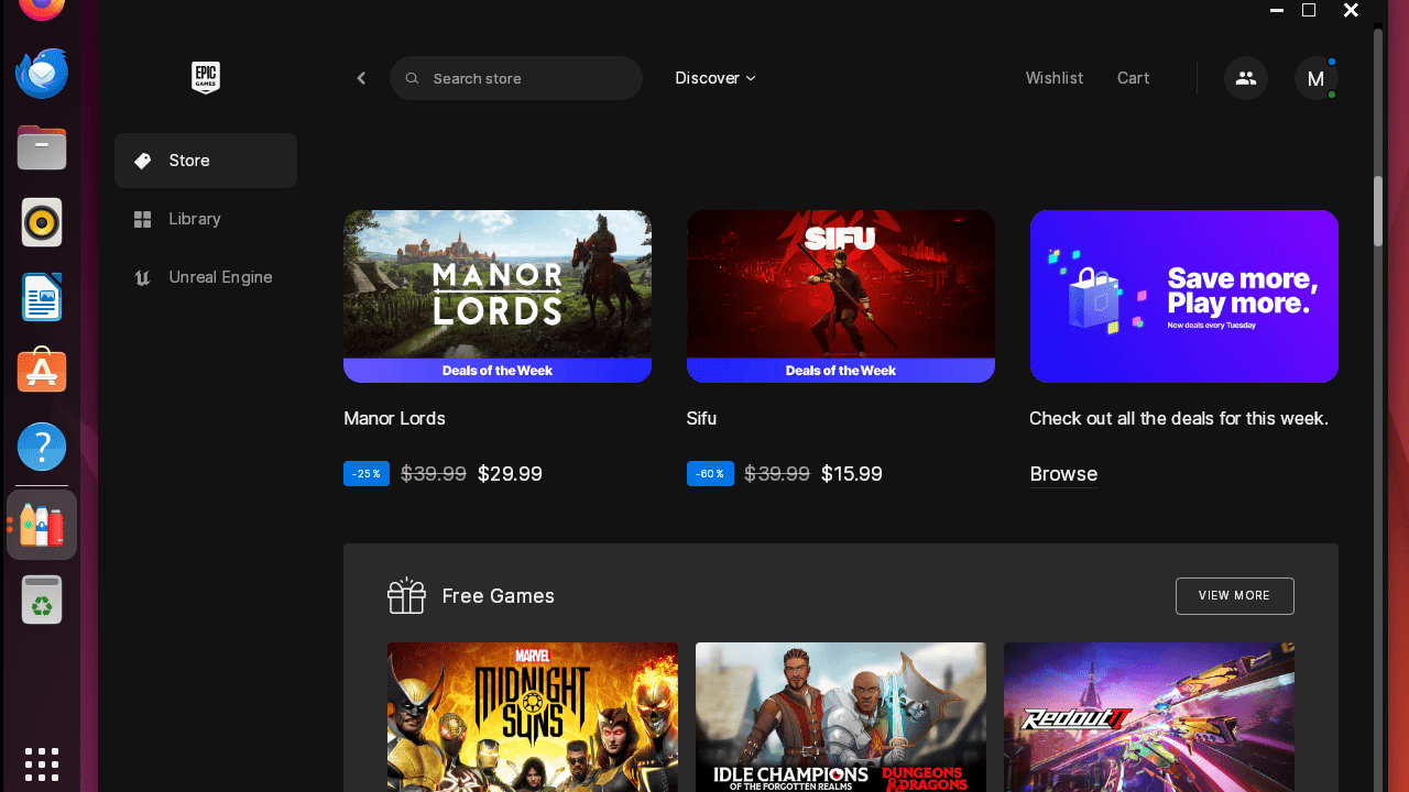 Install Epic Games Store on Linux for Your Favorite Games
