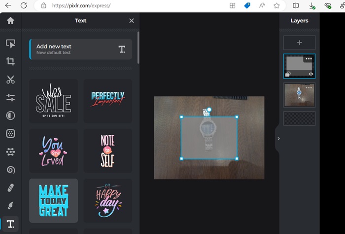Pixlr Express has a familiar Photoshop interface.
