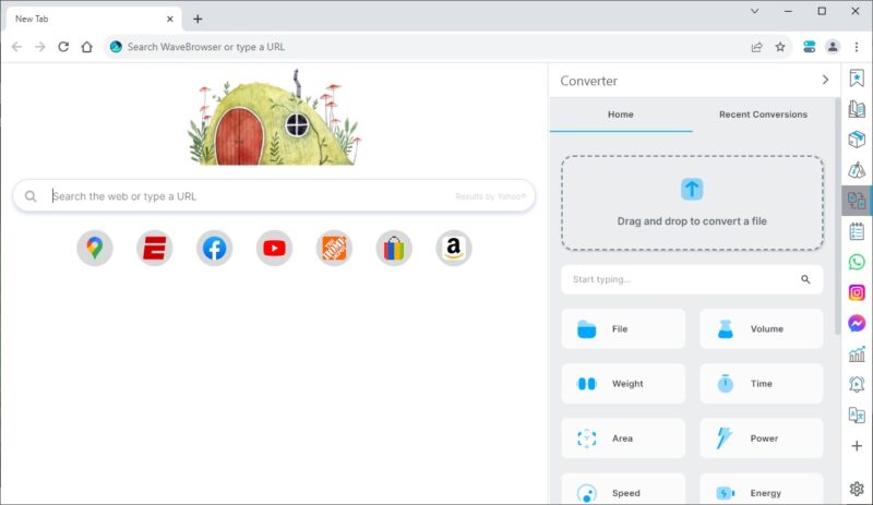 Screenshot of Wave Browser window