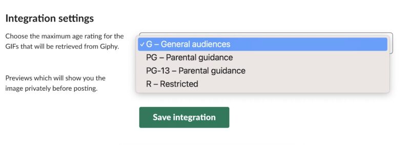 Giphy Slack Integrations