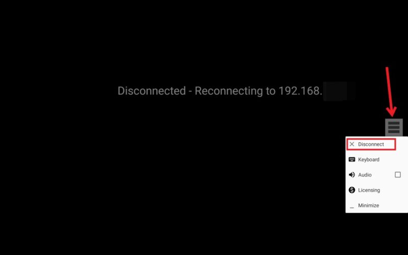 Disconnecting Android tablet from PC via Spacedesk. 