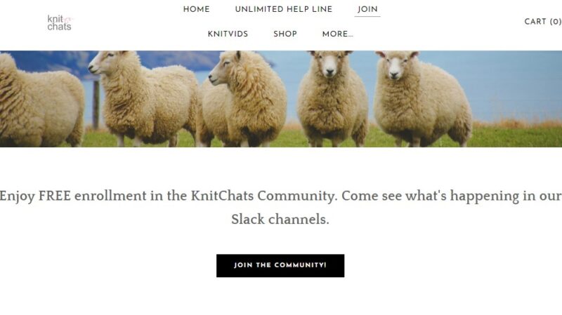 Invitation to join the KnitChats Slack community.