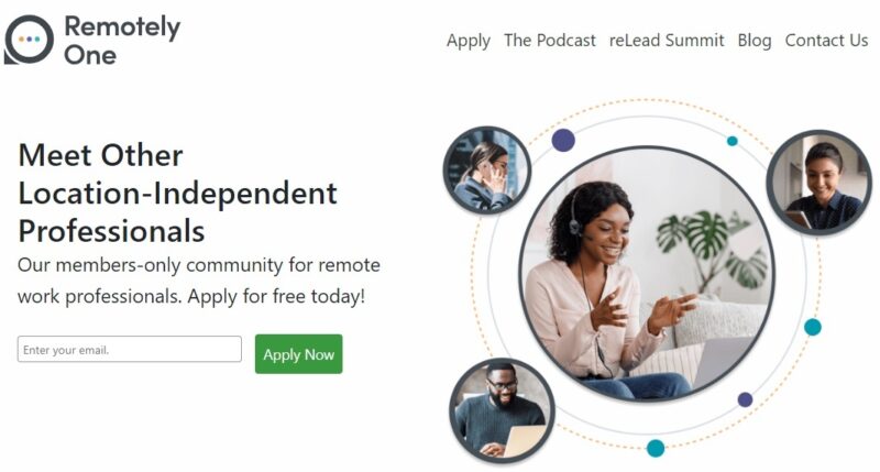 Application form to join Remotely One, one of the best Slack communities for remote workers.