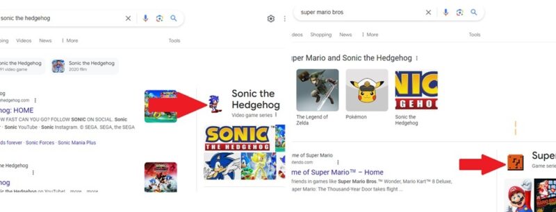 Enjoying the Sonic and Mario Google Easter eggs in search.