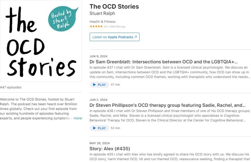 Best mental health podcast for OCD, The OCD Stories on Apple Podcasts.